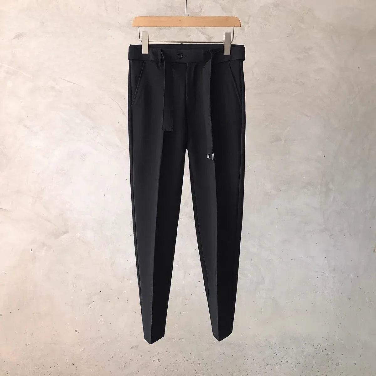 Draped Office Trousers For Men Fluid White Man Suits Pants Work Summer 2025 Chinese Homme Clothing Premium Stylish Formal