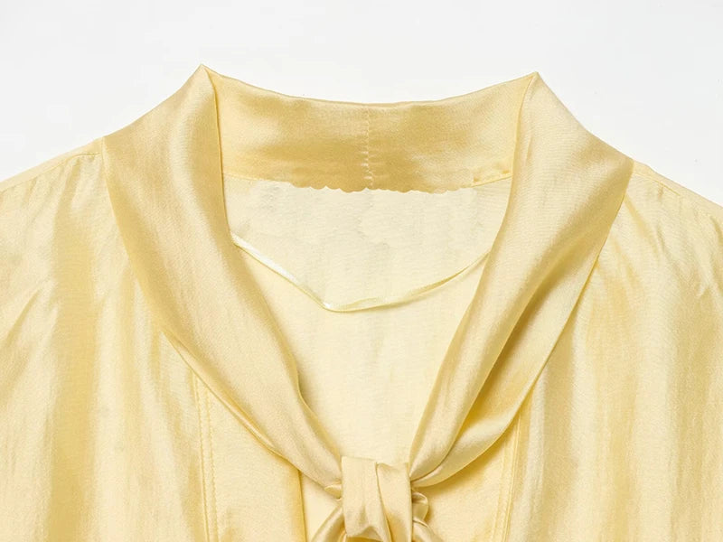 Women's Shirts Spring 2026 New Fashion Bow Decoration Loose Shirts Women Casual Shirts Female Blouses Chic Tops