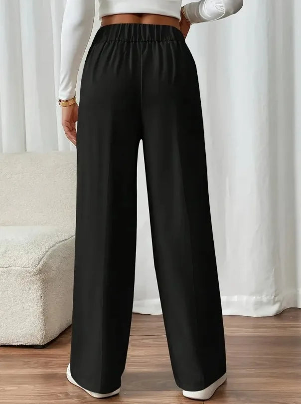 Women's Trousers Casual High-waisted Trousers Loose Temperament Versatile Office Female Straight Long Pants 2025