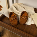 Boy Leather Shoe Simple Versatile Children's Shoe for Girl Fashion Soft Kids Causal Flat Loafers Solid Color Moccasins Versatile