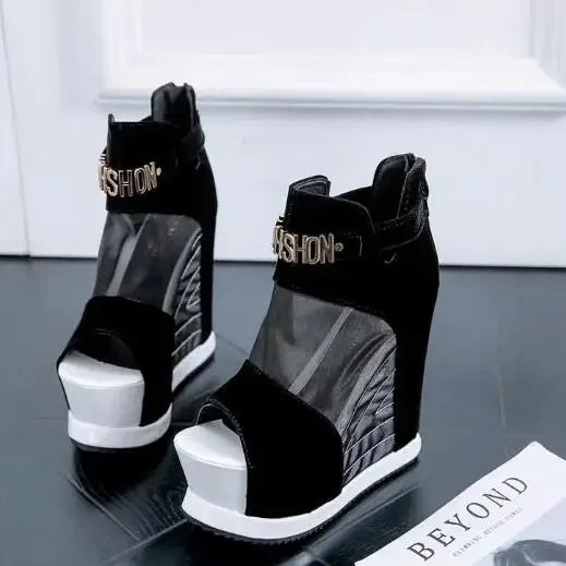 NEW Luxury Women Sandals Summer Platform Wedges Shoes Woman High-Heeled 13cm Fashion Ladies Shoe Comfortable Zapatillas De Mujer