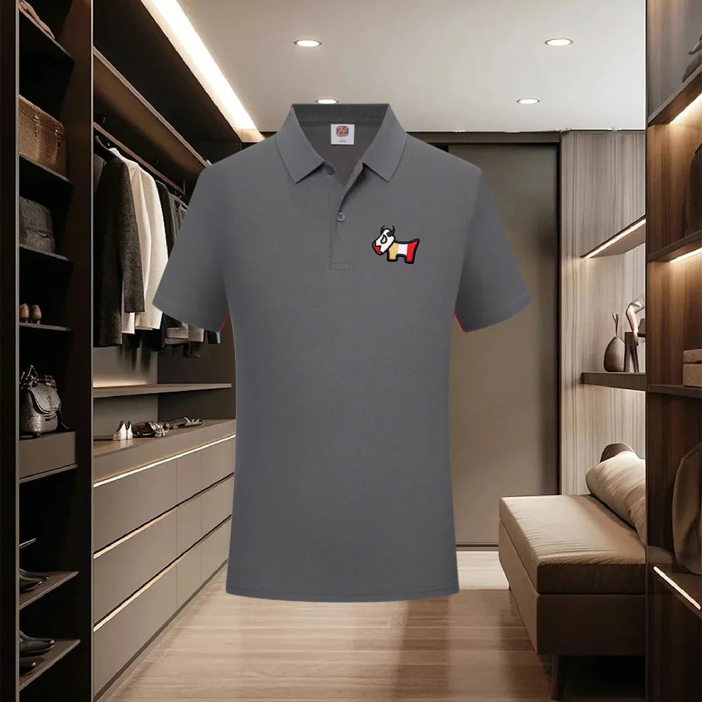 Men's collar polo shirt, casual business fashion, slim fit polo shirt, new summer 2026 collection