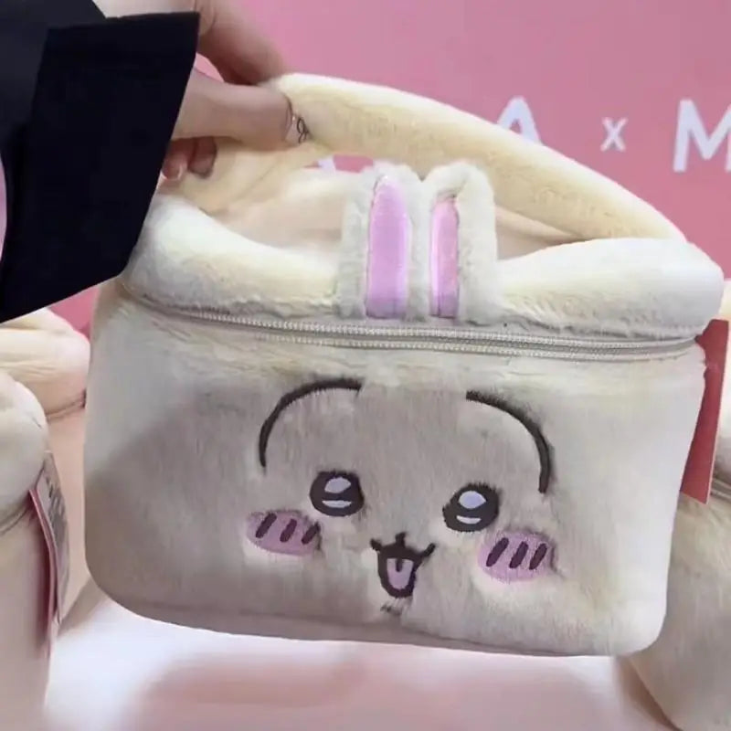 New makeup bag, plush makeup bag, large storage box, makeup bag, travel toiletries storage bag, gift for friends, easy to carry