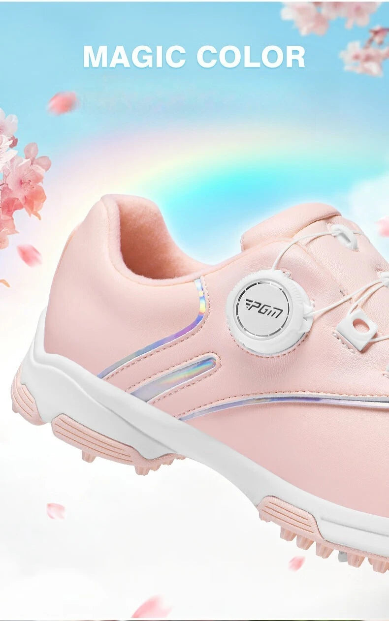 PGM Women Golf Shoes Waterproof Rotating Buckle Anti Slip Sports Shoes XZ297