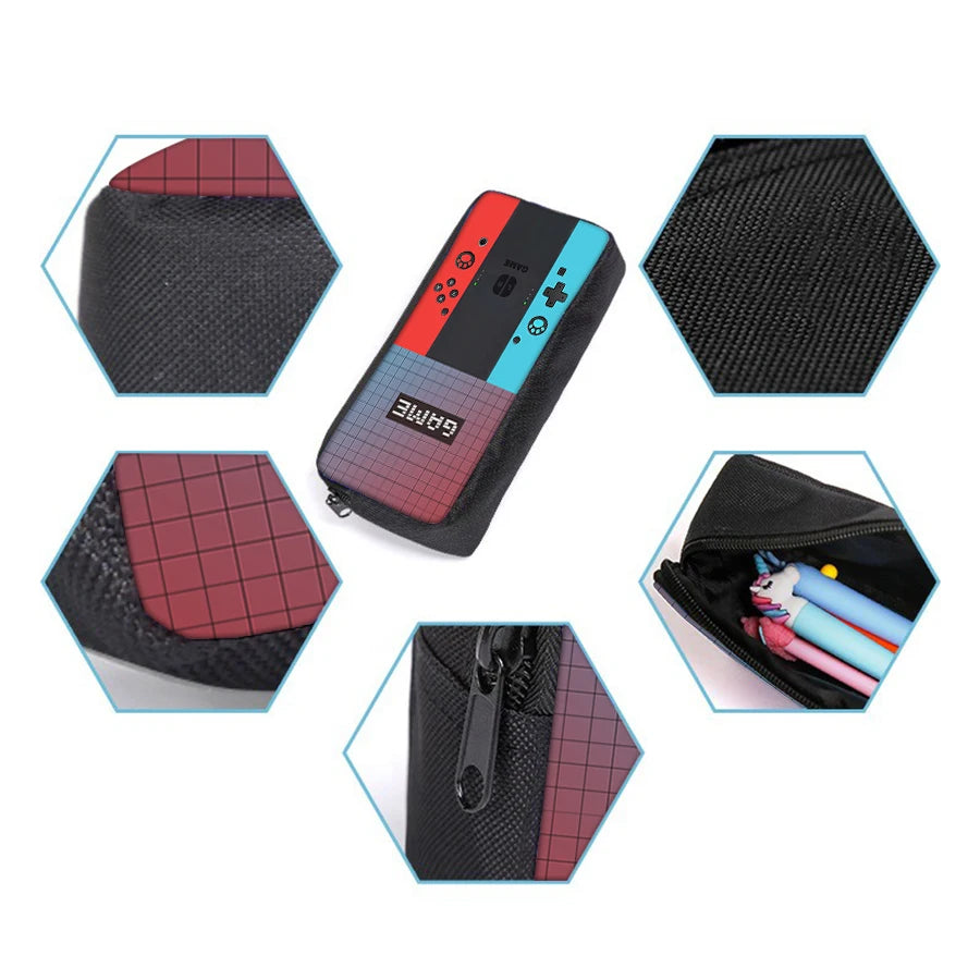 3 Pcs Set Games Console Messenger Bag ,Pencil Bag ,School Bags For Boy/Girls Children Best Gifts Cartoon School Backpack