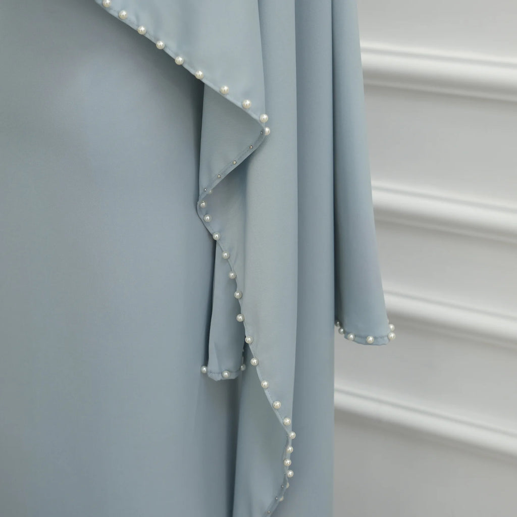 Muslim Dresses Women's Traditional Dresses And Abayas Eid Dubai Evening Dress Pearl Beaded Luxurious Robe Islamic Clothing