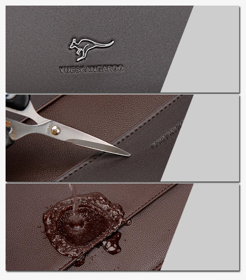 Executives Briefcase For Men PU Leather Designer Business Fashion Handbag Shoulder Messenger Male Organizer for Documents Bag