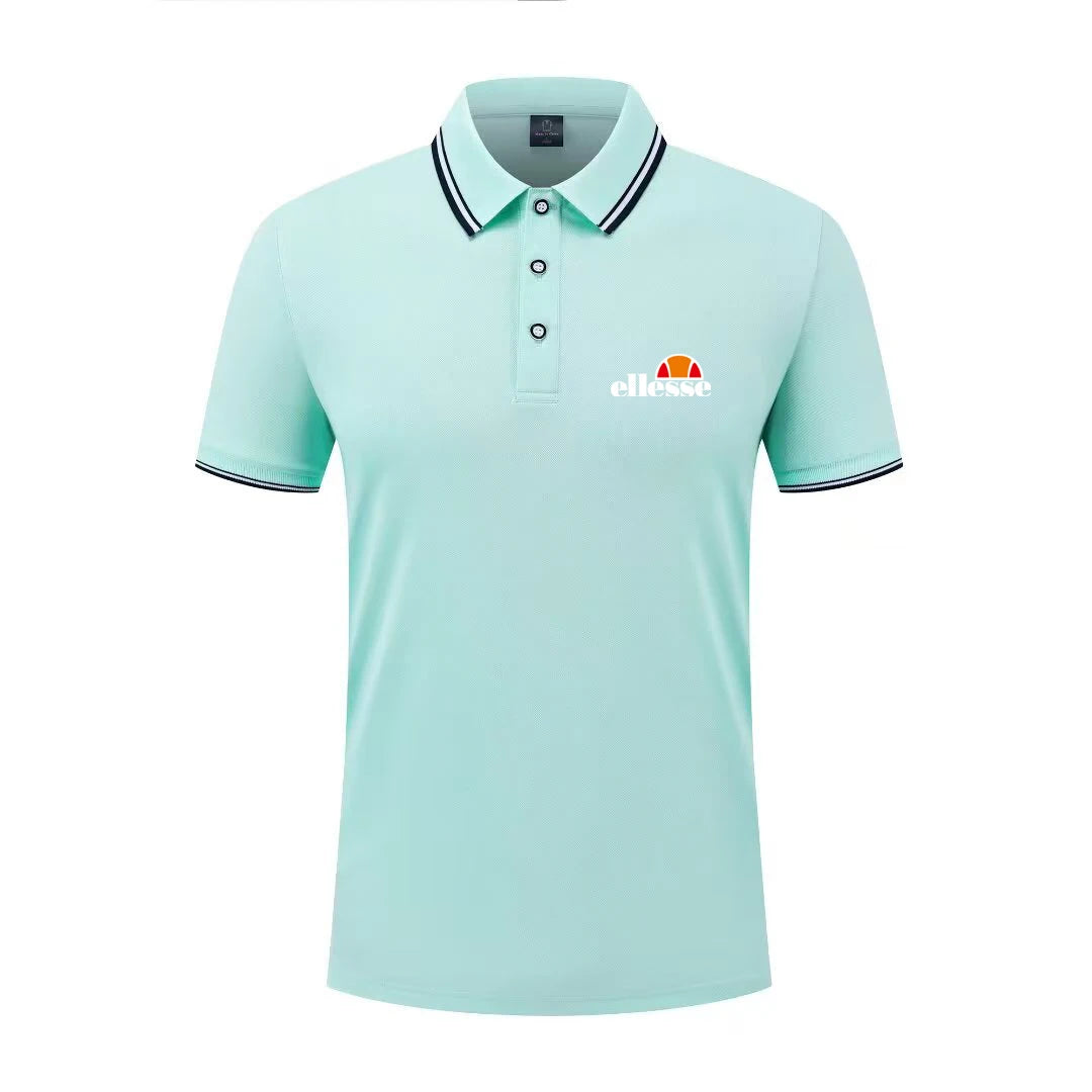 Golf men's collar knitted polo shirt, business casual men's short sleeved summer new clothing