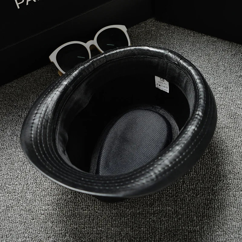Men's and Women's Gentleman Hat Casual England Cowboy Hat Retro Warm Bowler Hat Jazz Cap Out Hundred with The Trend Cap