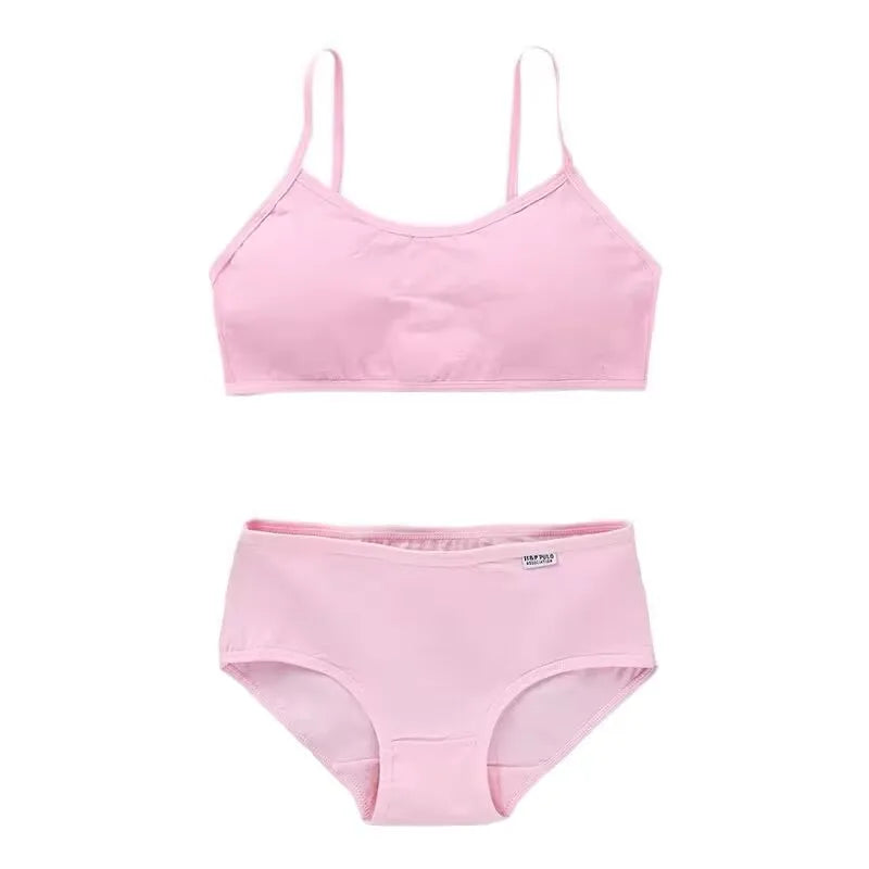 Kids Girls Training Bras Set Girls Teenage Underwear Cotton Tank Tops for 8-14 Years