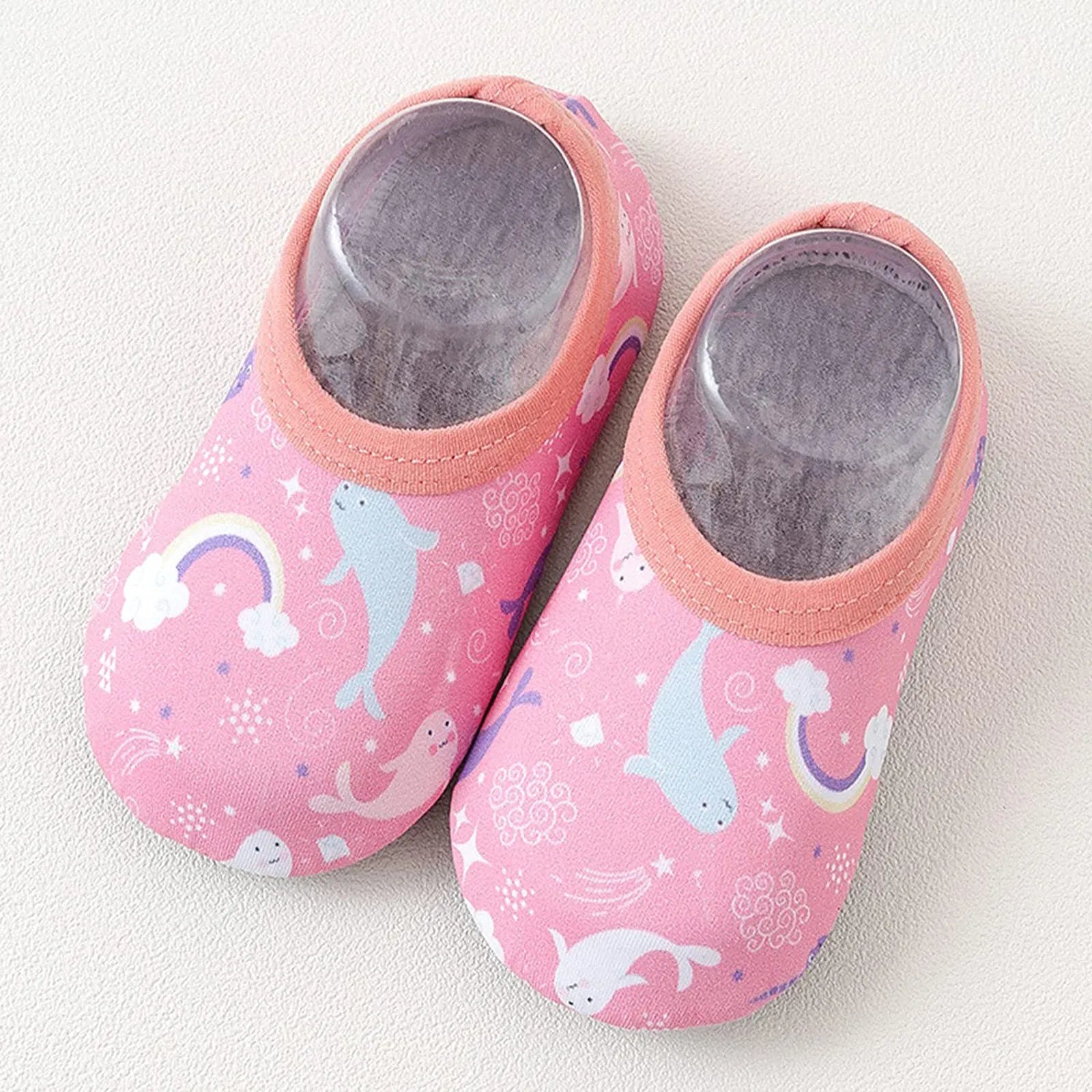 Baby Boy And Girl First Walkers Cartoon Printed Cute Quick Dry Shoes Toddler Shoes Beach Outdoor Lighweight Shoes