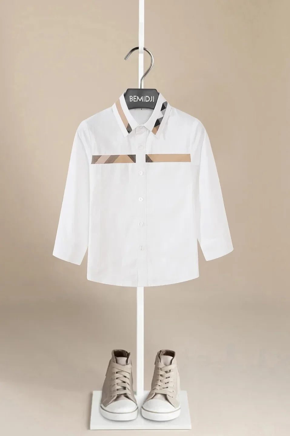 Summer Baby Toddler Teenage Boy Uniforms Clothes Boys Shirts White Short Sleeve Turn-down Collar Kids Tops School Shirt for Boys