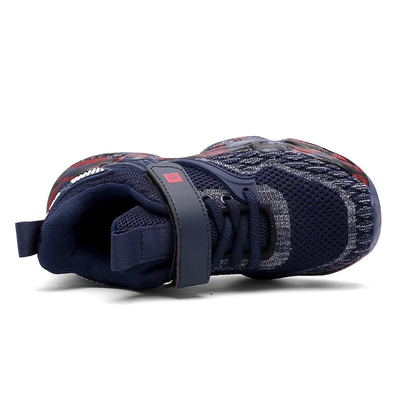 2025 New Kids Shoes Boy Sneaker Knit Platform Breathable Summer School Children Sports Shoes Fashion Tennis Shoes for Boy