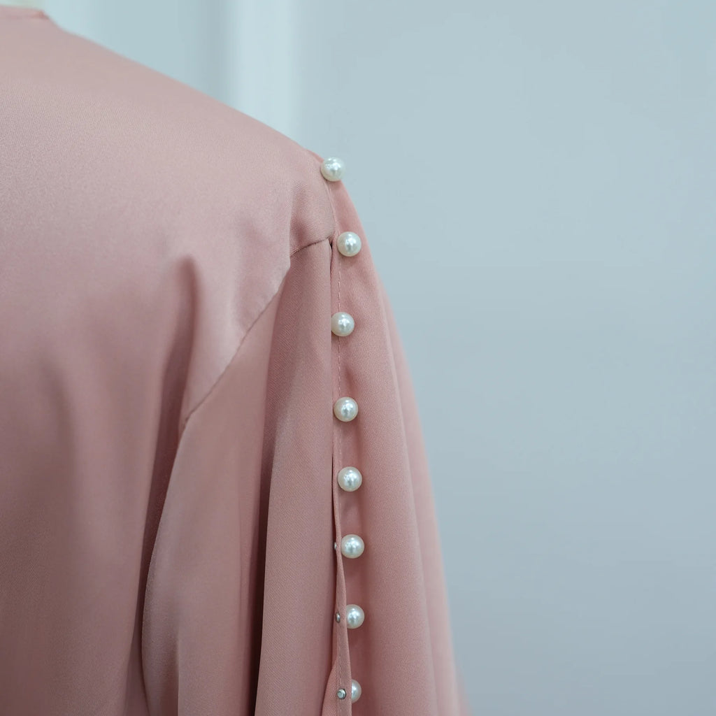 Muslim Dresses Women's Traditional Dresses And Abayas Eid Dubai Evening Dress Pearl Beaded Luxurious Robe Islamic Clothing