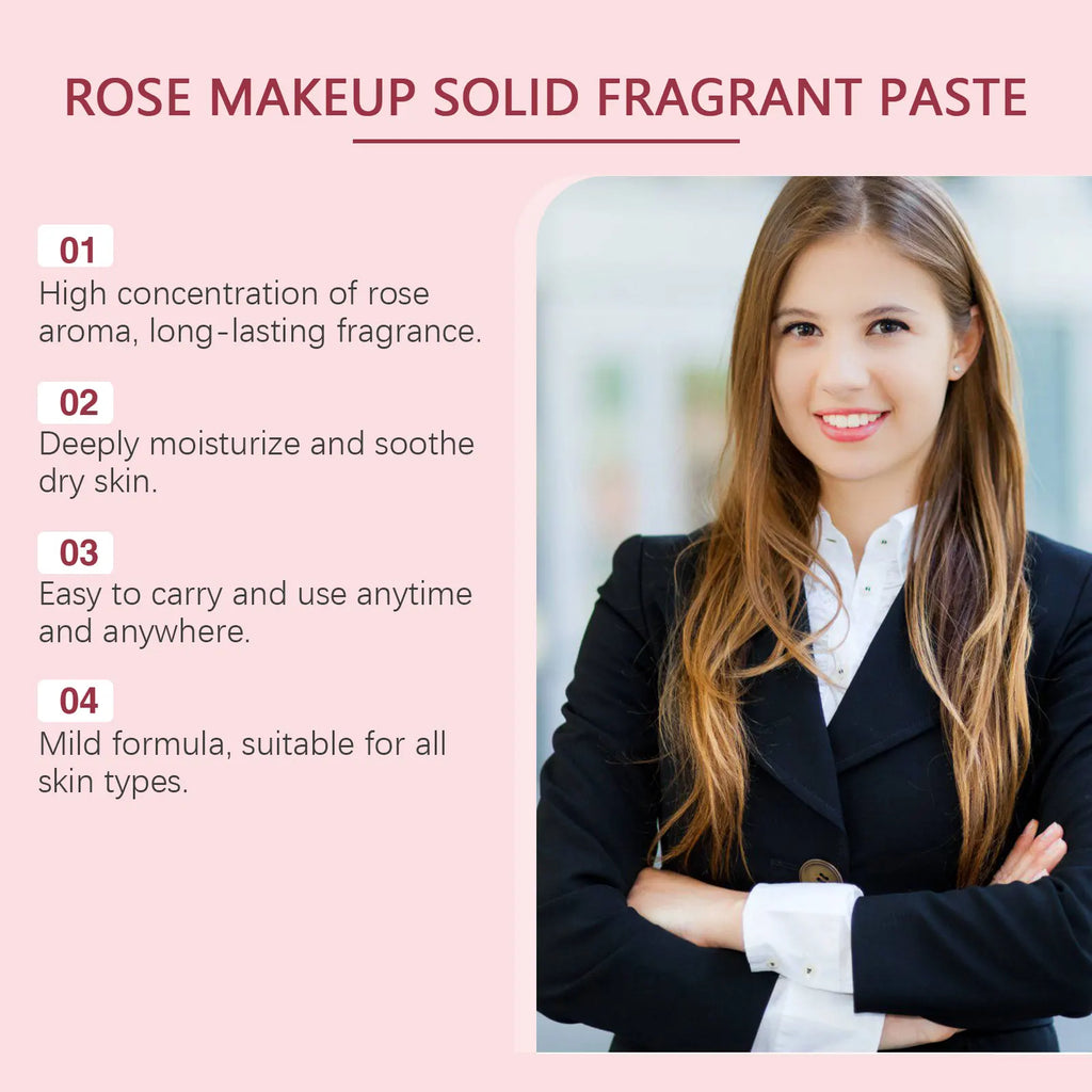 ROXELIS Rose Paste Body Balm Solid Balm Sets Solid Perfume Portable Pocket Balm Perfume Perfect for Travel Use Parfum Women's
