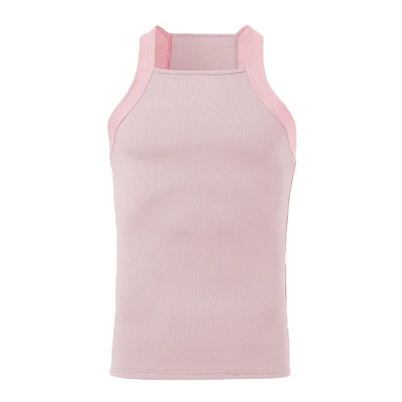 Summer Men's New Solid Color Fashion Sleeveless Shapewear Europe and America Men Sexy Tight Elastic Vest S-4XL