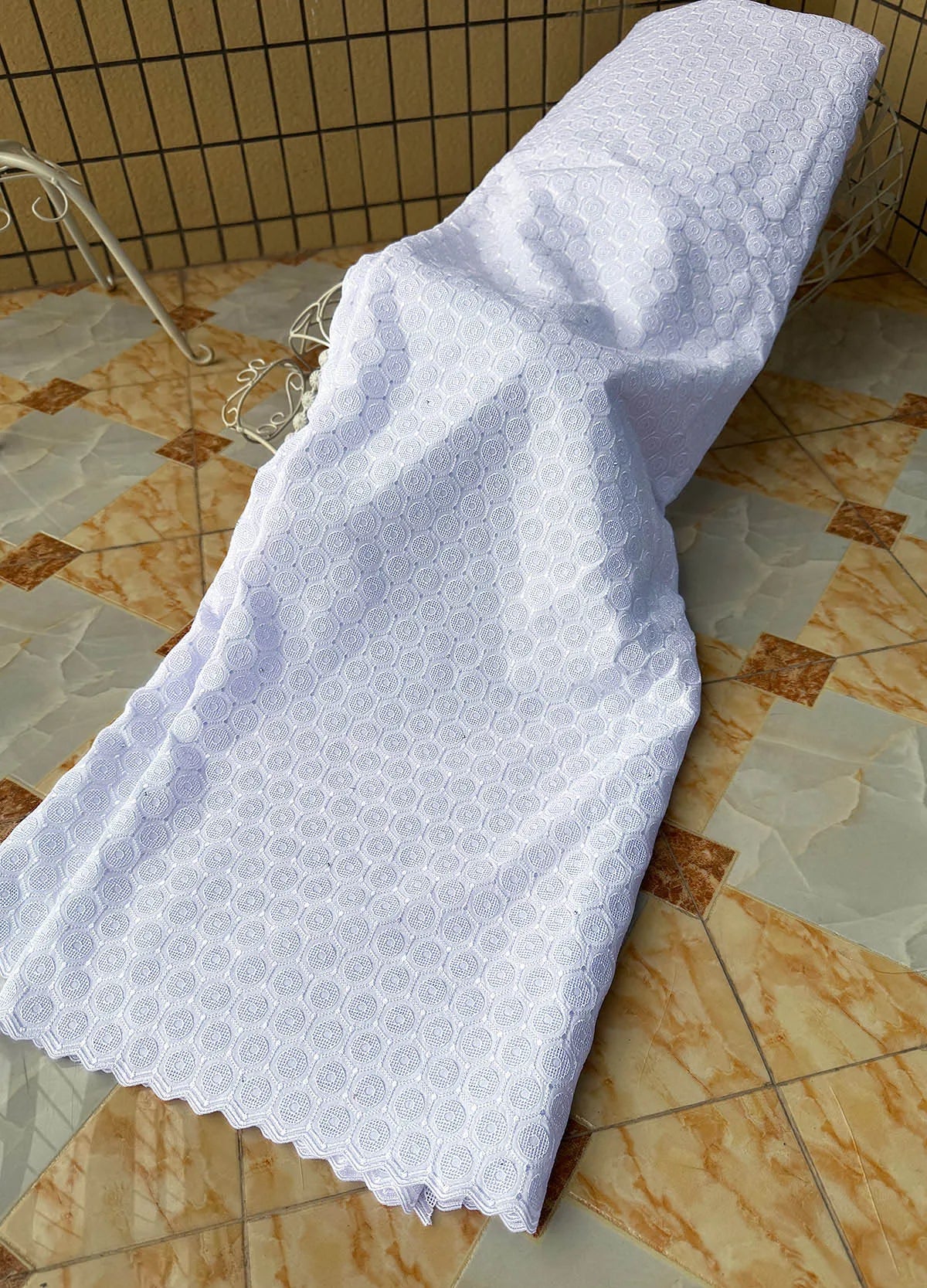 Top Quality Original Austria Cotton Lace for Men and Women African Embroidered Lace Fabric Nigeria Ceremony Cloth Sewing Dress