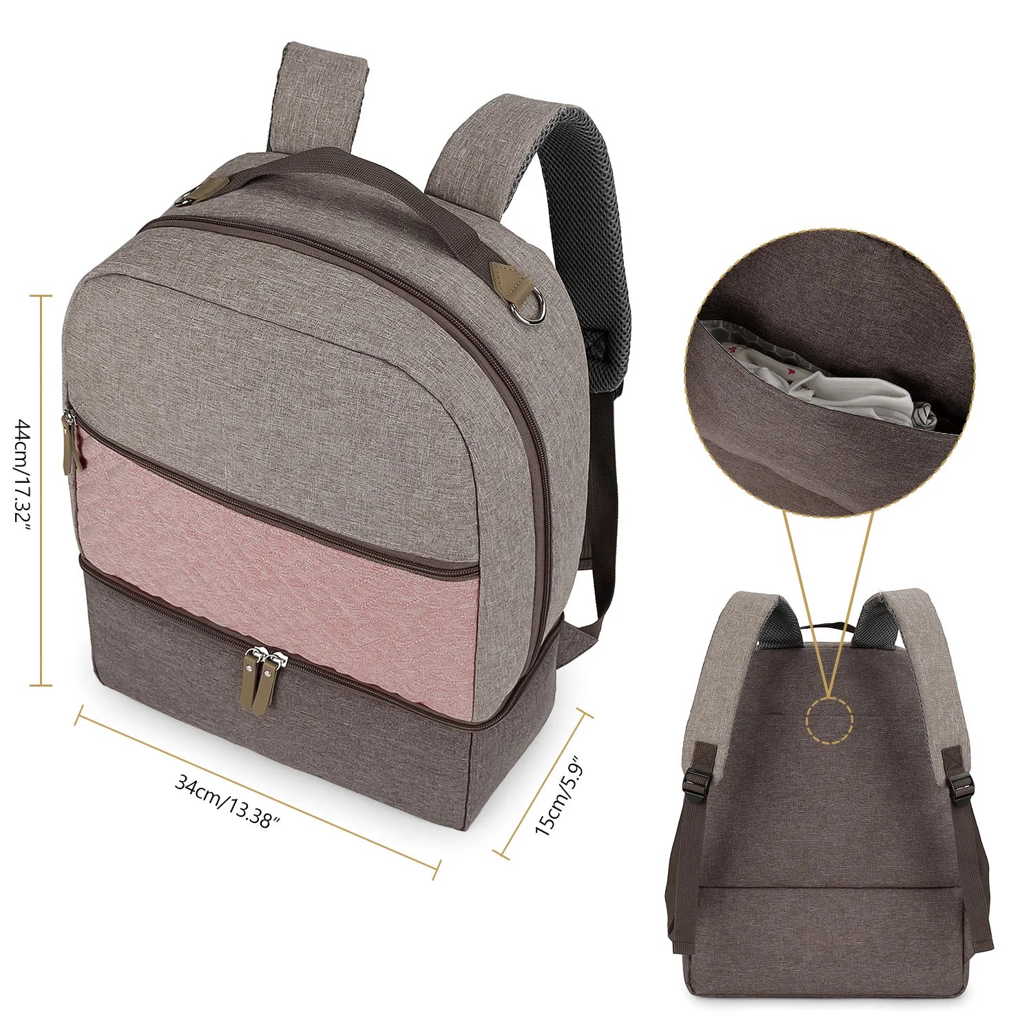 New Baby Diaper Bag Backpack Multifunctional Waterproof Maternity Nappy Bags Mommy Travel Backpack Stroller Bag Baby Nappy Cares