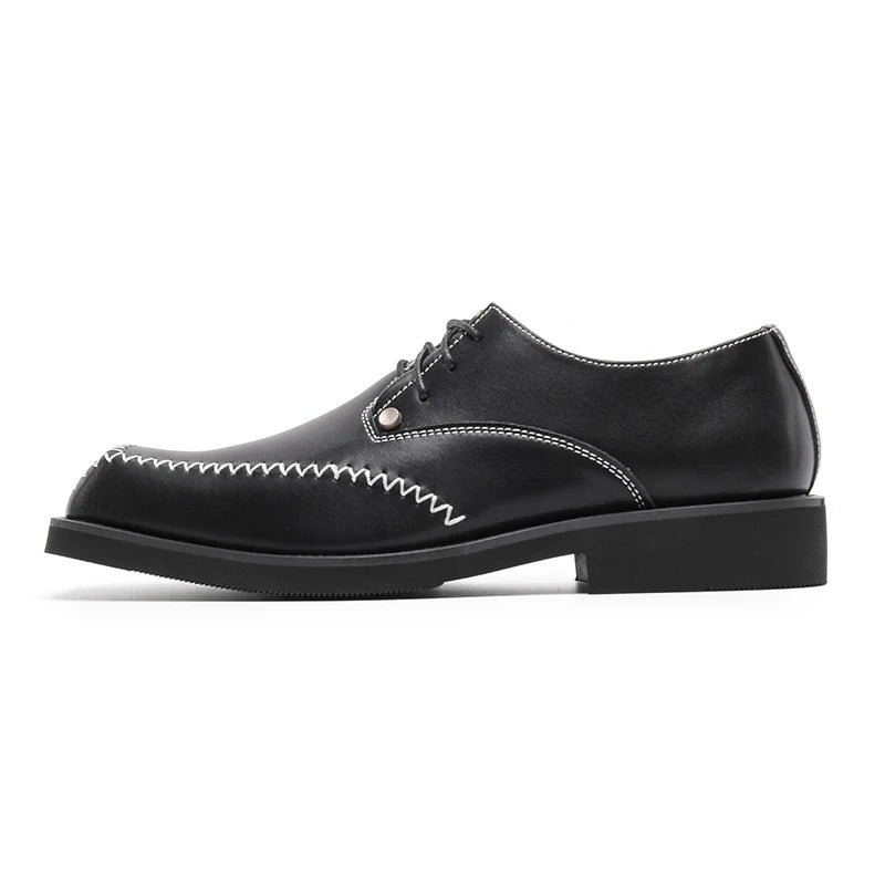 Hot Selling Men's Genuine Leather Shoes Europe America Thick Soled Wedding Shoes for Groom Fashionable Men's Business Shoes