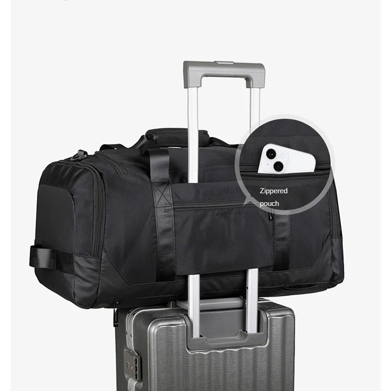 Large capacity travel bag with printed logo name boxing sports storage bag gym bag personalized pattern