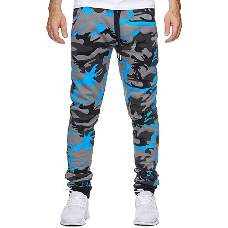 2025 New Men's Camouflage Joggers Casual Elastic Waist Print Sweatpants Sports Running Trousers Hip Hop Tracksuit Bottoms