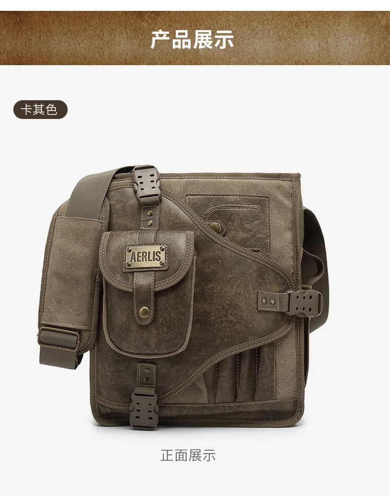Man Messenger Shoulder Bag 2022 Canvas Business Casual Zipper Handbag Male Satchel Cross Body Bags Men bolsa crossbody bags sacs
