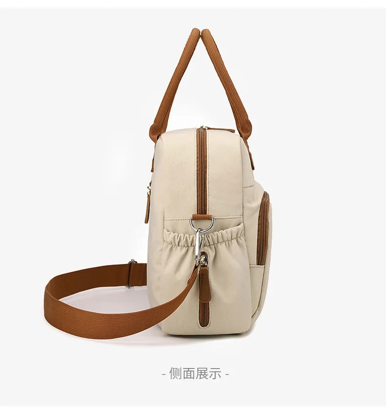 Women's Single Shoulder Bag Diaper Bags Casual Travel Nylon Crossbody Bag Lightweight Waterproof Large Capacity Shopping Handbag