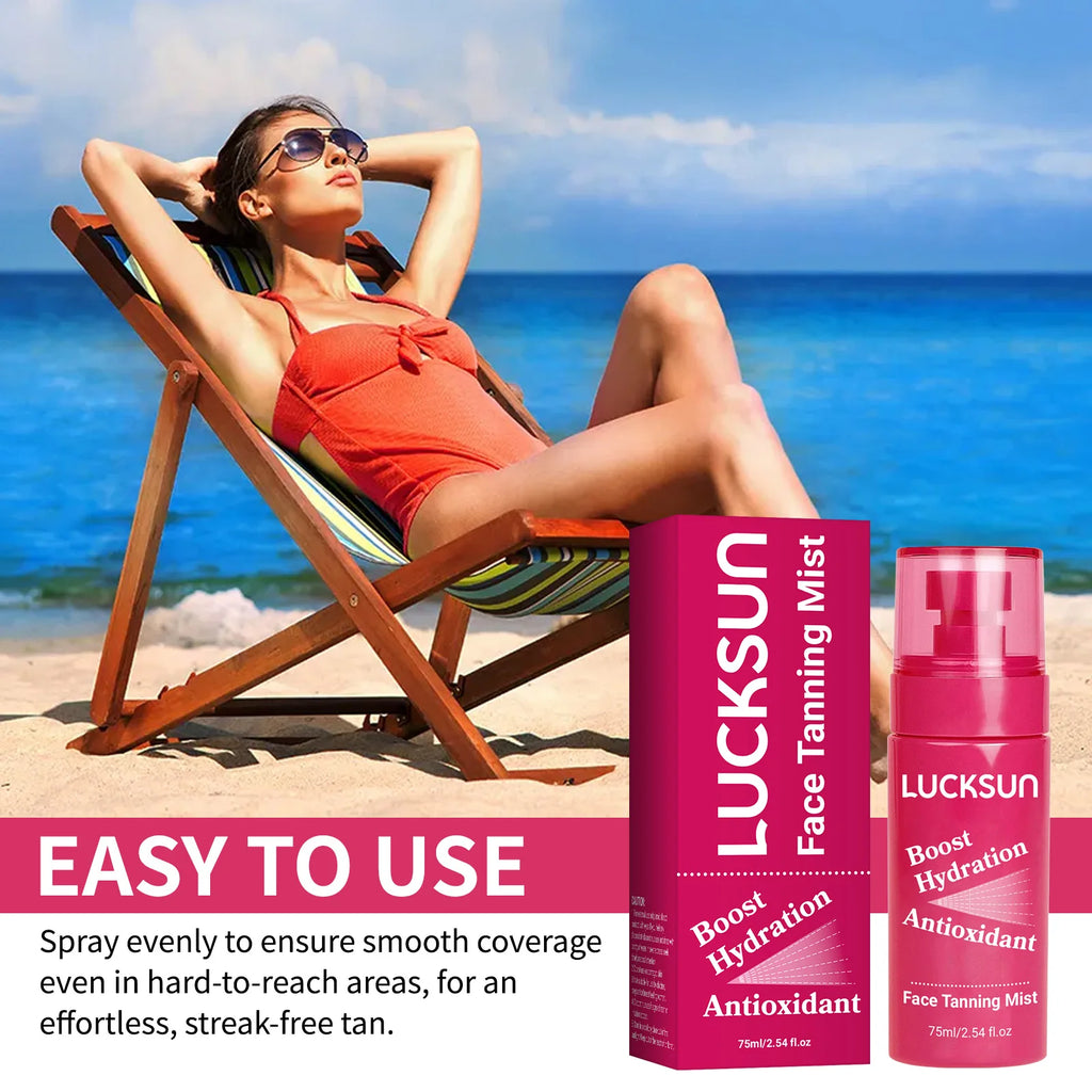 Body Self Tanning Spray Intensive Brown Boosting Summer Sunscreen Sunbath Protection Fake Tan Accelerator Spray Nourishing 75ML