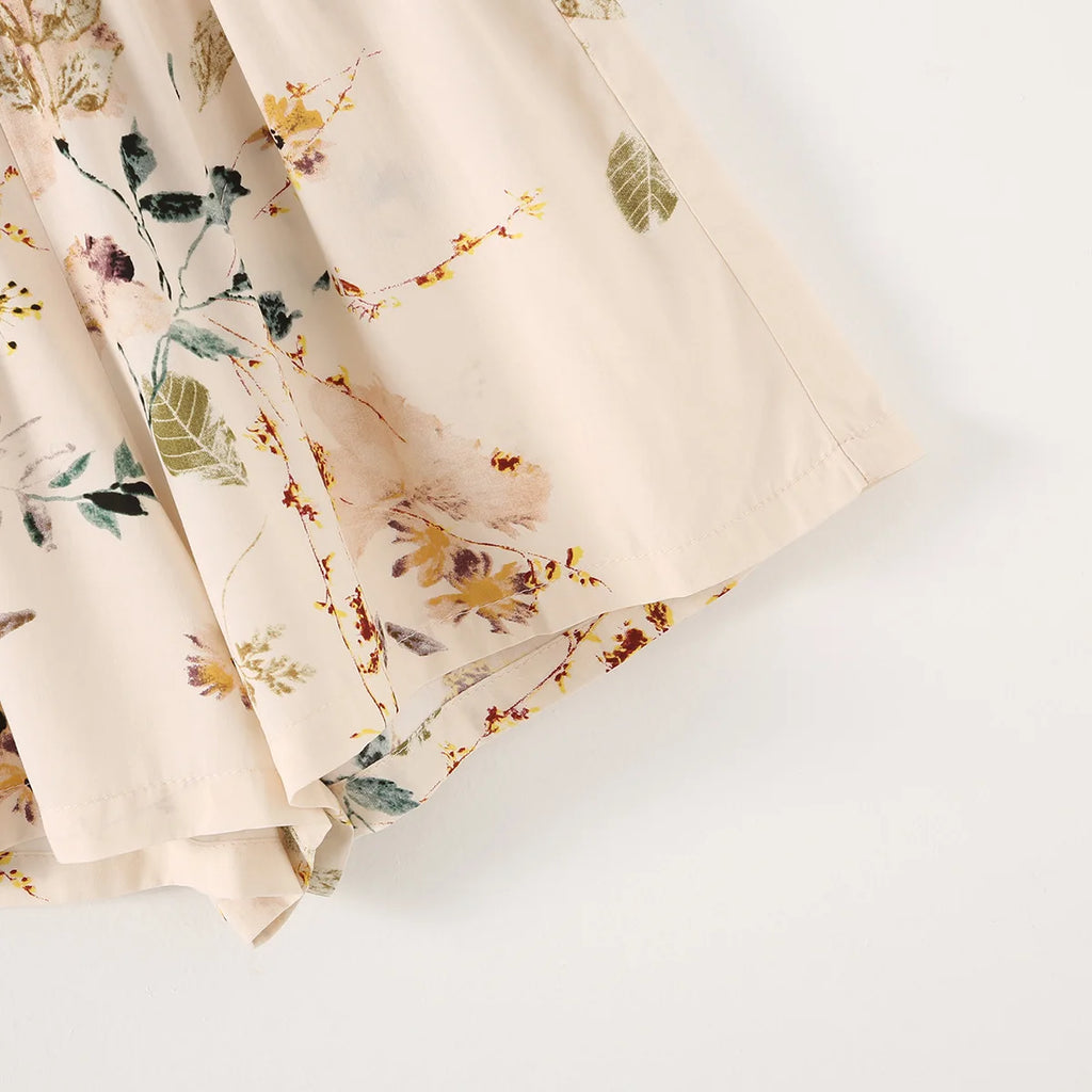 Elegant Versatile Floral Shirt & Shorts/Pants Set Women French Style Silky Viscose Loungewear 2Pcs Summer Pajamas Outerwear Top