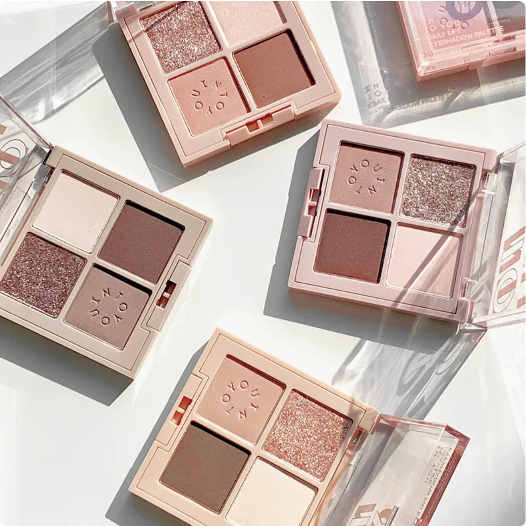 Into YOU Eyeshadow Palette Four Colors Minced Potatoes Matte Earth Color Sesame Palette Makeup Cosmetics