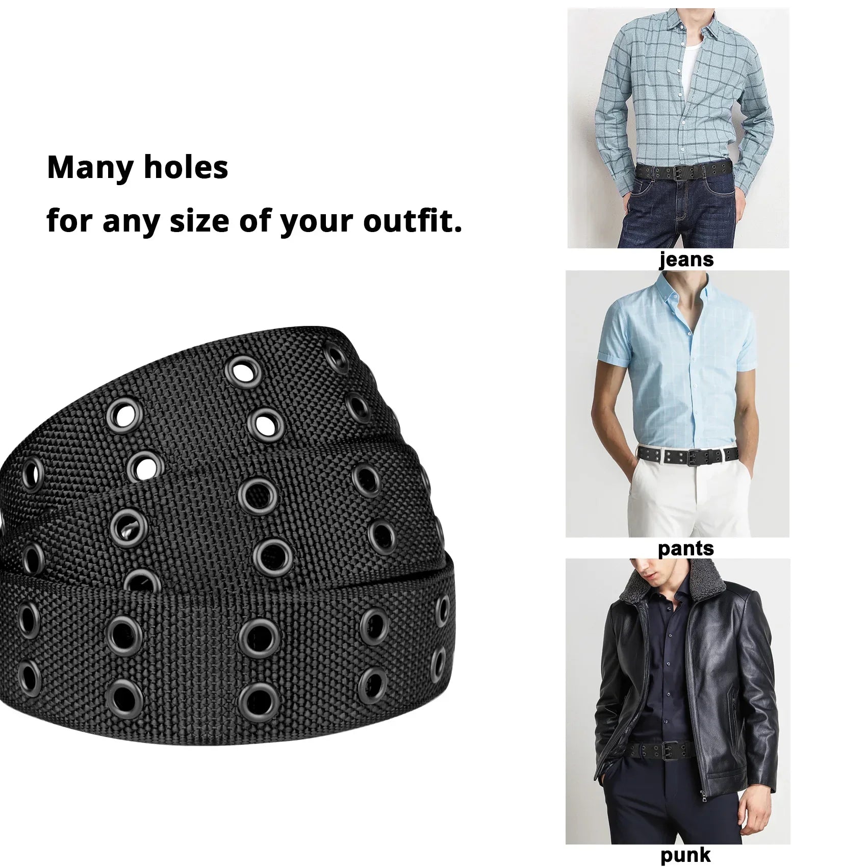New Men Breathable Nylon Fabric Belt outdoor sport Belt Pin Buckle Trousers Jeans Belt