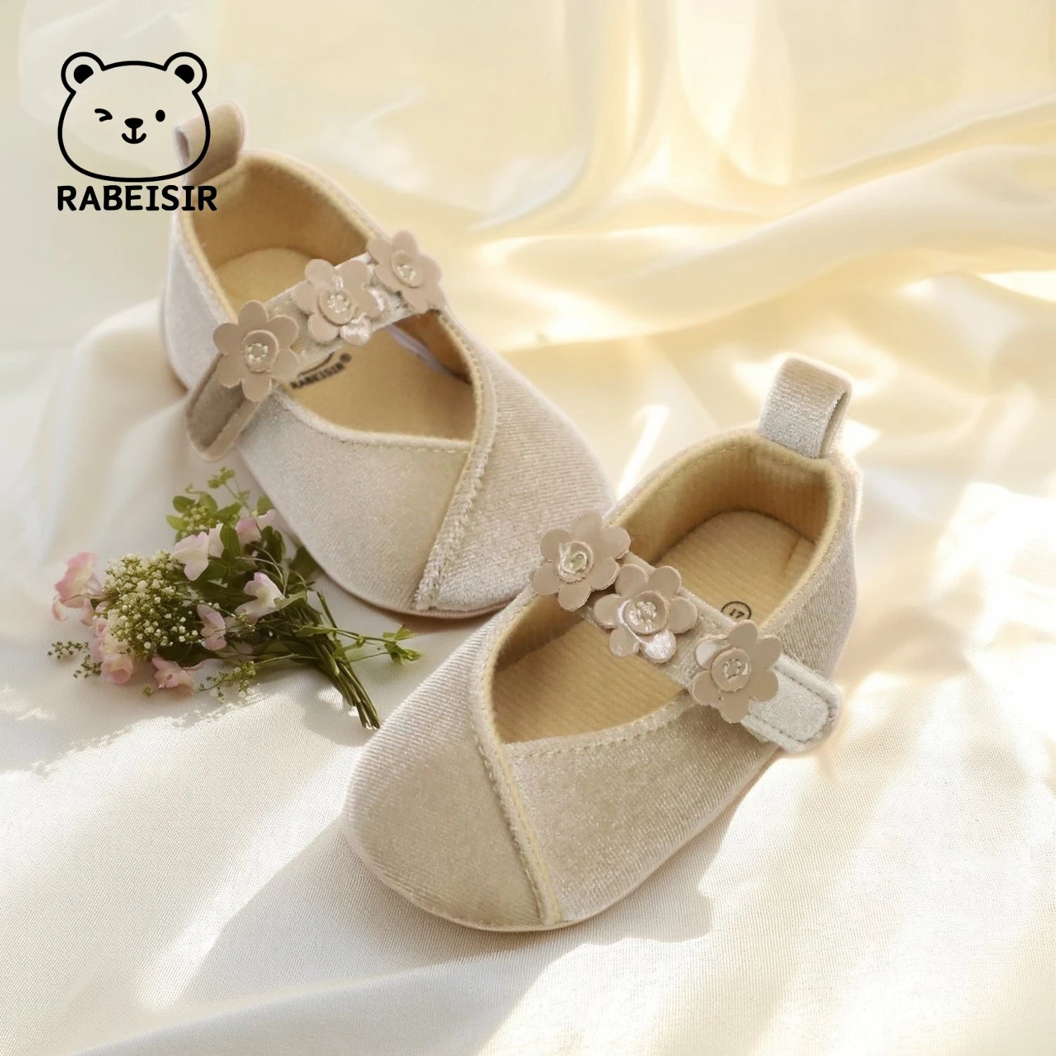 Baby Girl Princess Shoes 0-18 Months Baby Walking Shoes Fashionable and Sweet