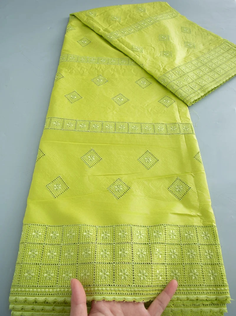 Kalume Fashion Nigerian Cotton Dry Lace Fabric 2026 High Quality Swiss Voile Stones Embroidery Lace Fabric For men Prom Party