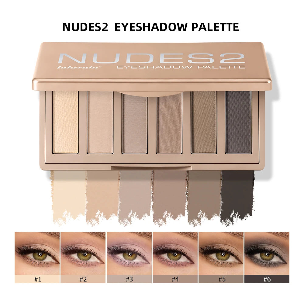 Eyeshadow Palette With Brush Set Long-Lasting Rich Pigment Natural Shades Matte Nudes Eyeshadow Powder Palette Women's Makeup