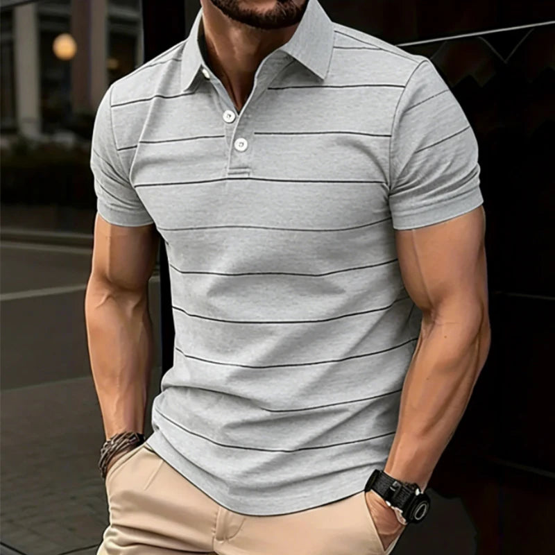 Summer Men's Clothes Short Sleeves Fashionable Different Colors Matching Comfortable Daily Wear 100%Polyester Casual