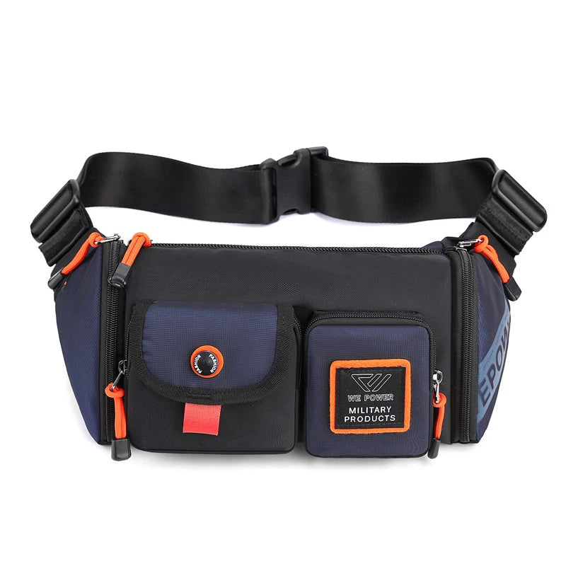 Men Waist Fanny Pack Bum Hip Sling Chest Belt Bag Multi-purpose Travel Climb Waterproof Nylon Male Cross Body Messenger Bags
