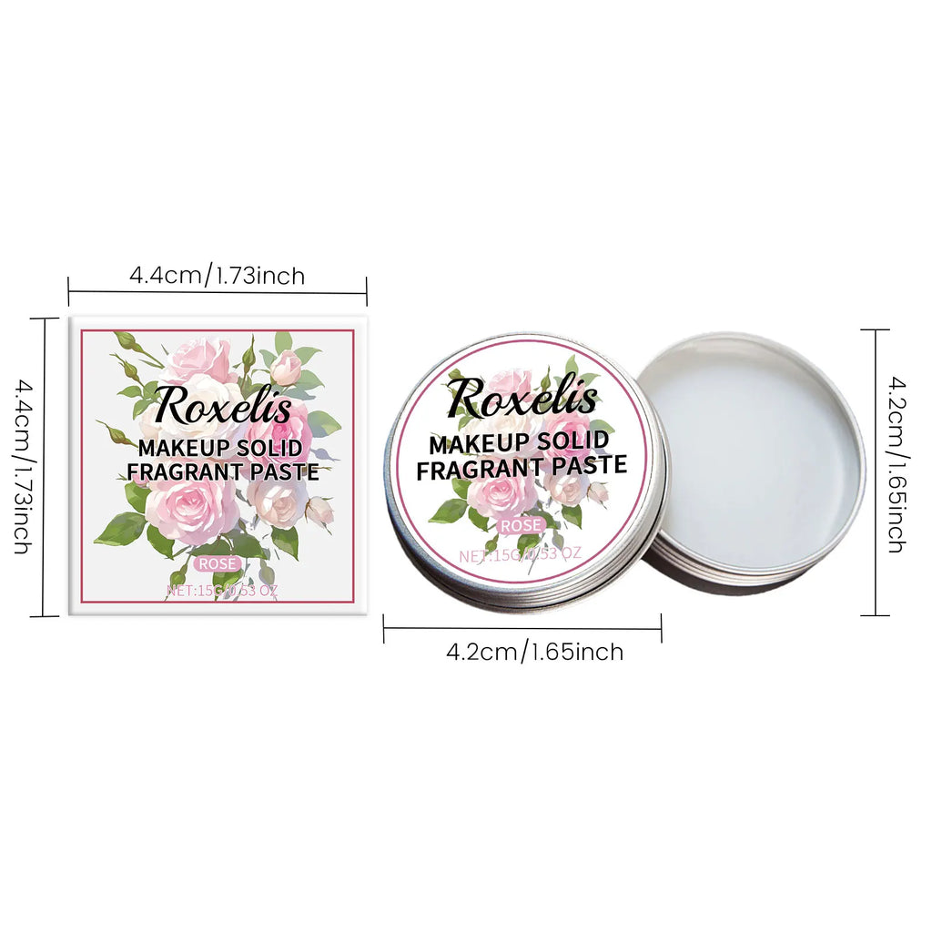 ROXELIS Rose Paste Body Balm Solid Balm Sets Solid Perfume Portable Pocket Balm Perfume Perfect for Travel Use Parfum Women's