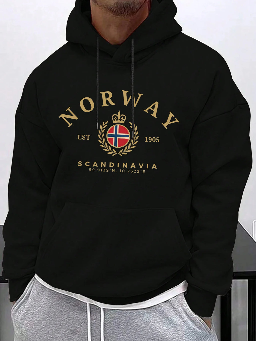 NORWAY SCANDINAVIA Men Women Hoodie Sweatshirt Outdoor Street Casual Sports Running Pop Loose Fit Fall/Winter Adult Top Clothing