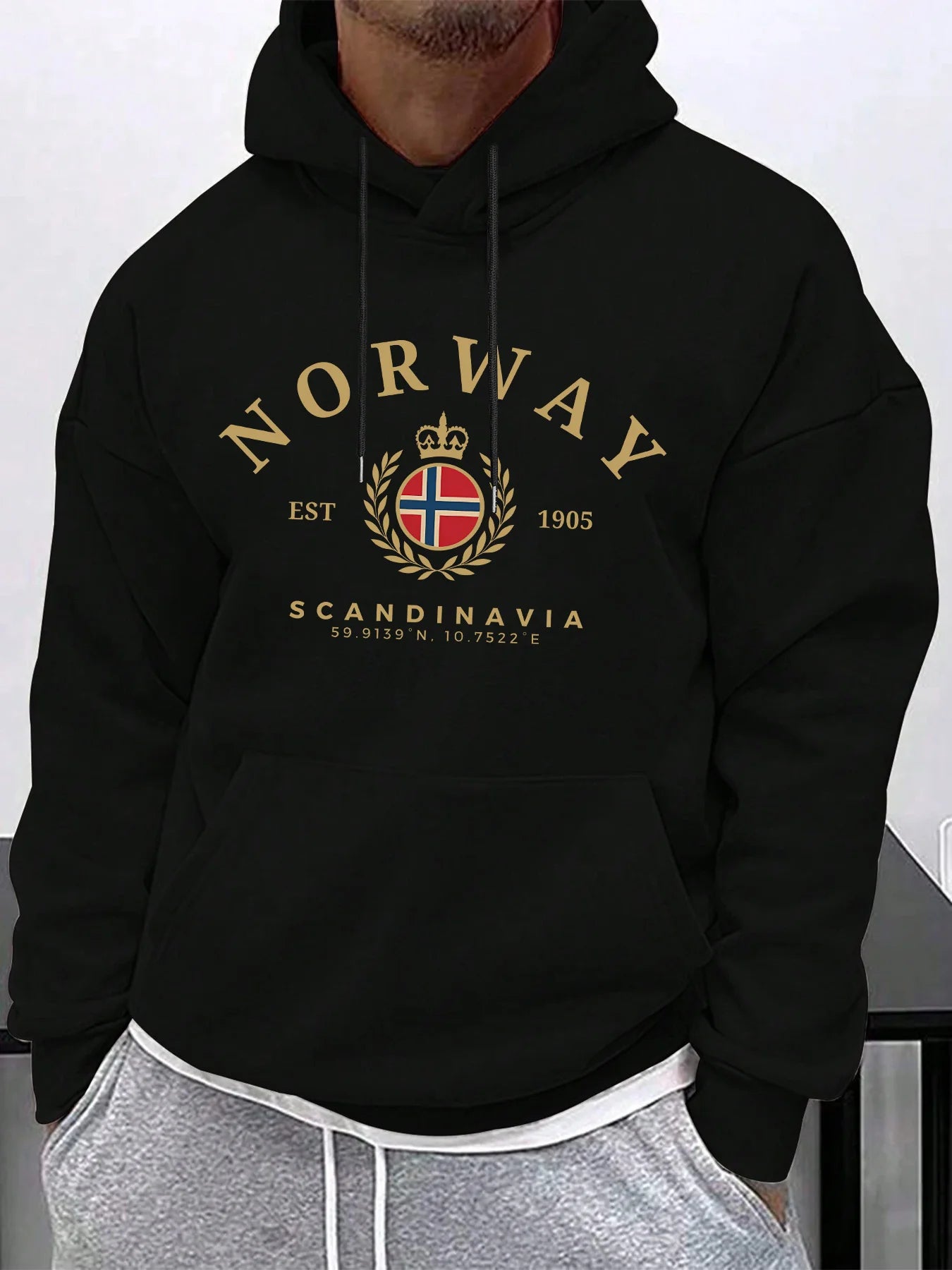 NORWAY SCANDINAVIA Men Women Hoodie Sweatshirt Outdoor Street Casual Sports Running Pop Loose Fit Fall/Winter Adult Top Clothing