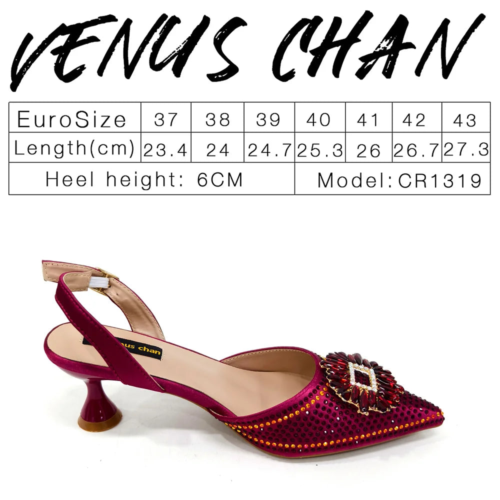 2026 Elegant Nigerian Women's Party Shoes with Medium Heel & Matching Handbag – Pointed Toe Fashion Footwear for Special