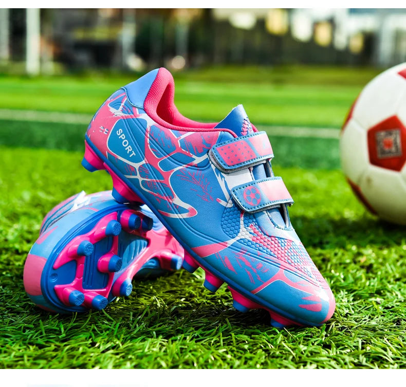 Kids Soccer Shoes Society TF/FG School Football Boots Cleats Grass Sneakers Boy Girl Outdoor Athletic Training Sports Footwear