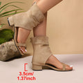 2026 Female Low Heel Footwear Gladiator Sandals Shoes For Women Zippers Fashion Open Toe Ladies Sandals Ankle Booties Shoe Pumps
