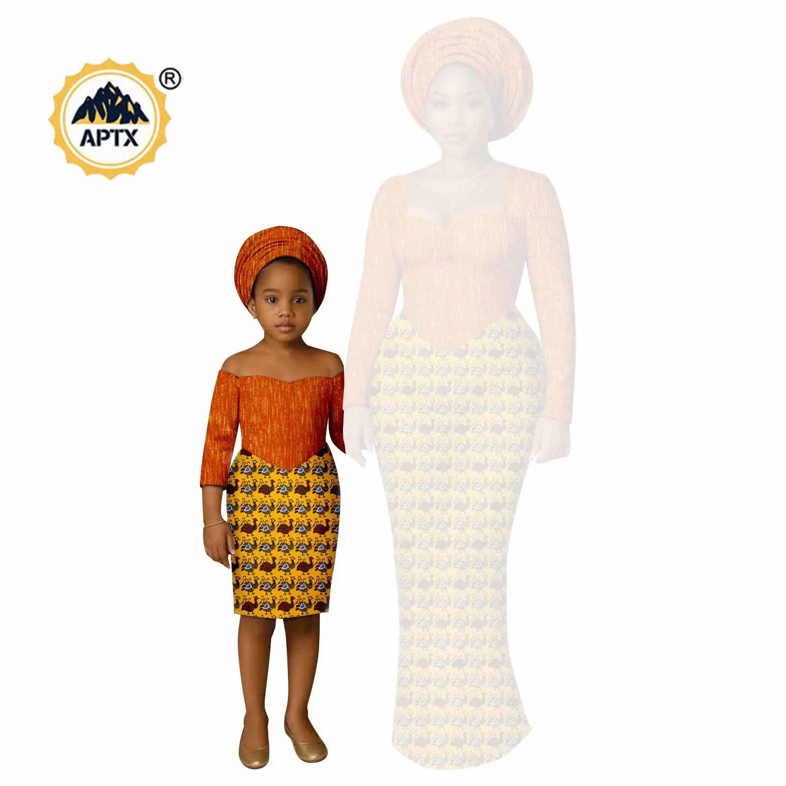 African Print Long Dresses for Women Family Outfits Dashiki Couple Clothes Mom and Daughter Dresses Ankara Outwear 25F029