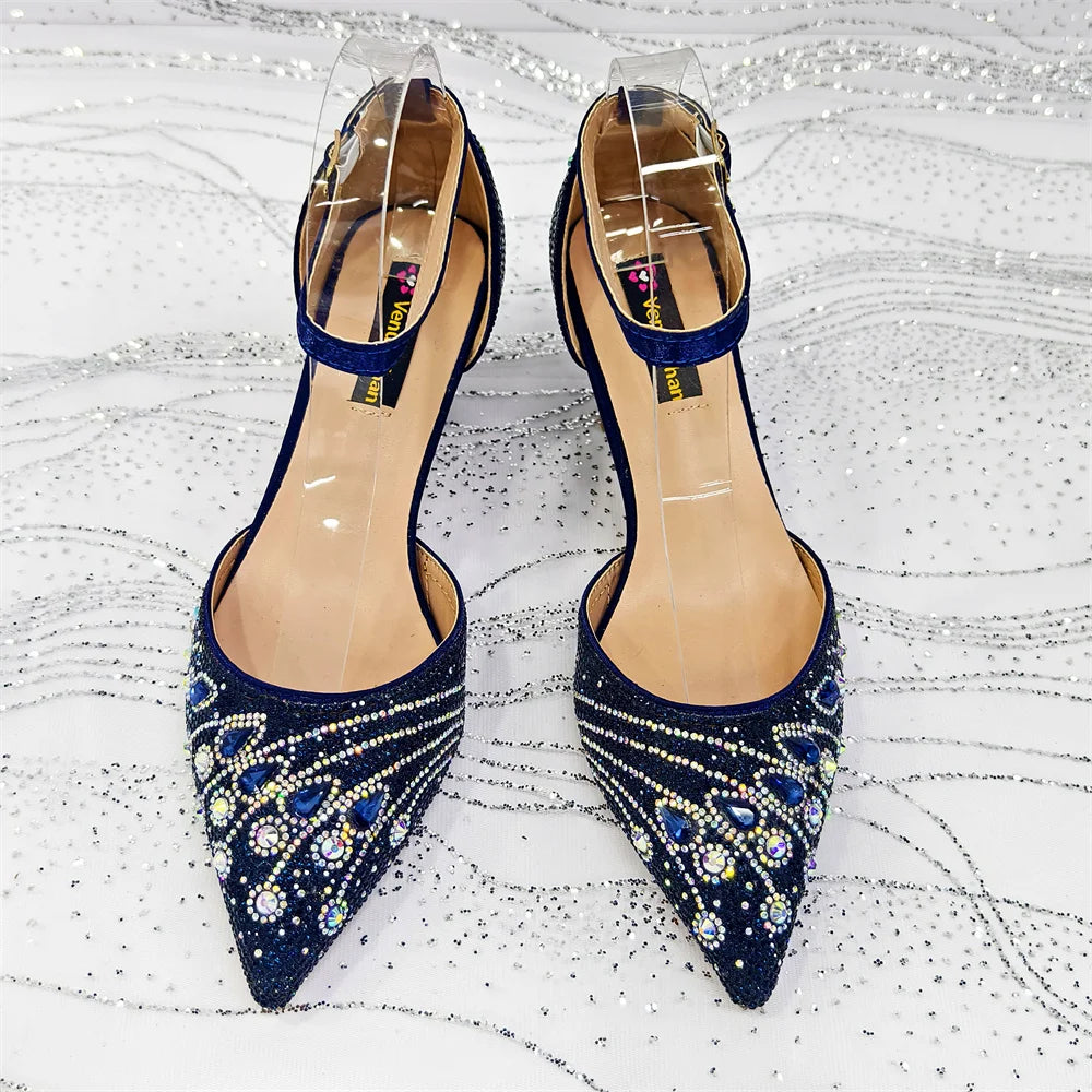 Venus Chan Stylish Women’s Commuter Tote Bag and Color-Blocked High Heel Shoe Set – Perfect for Nigerian Parties and Events