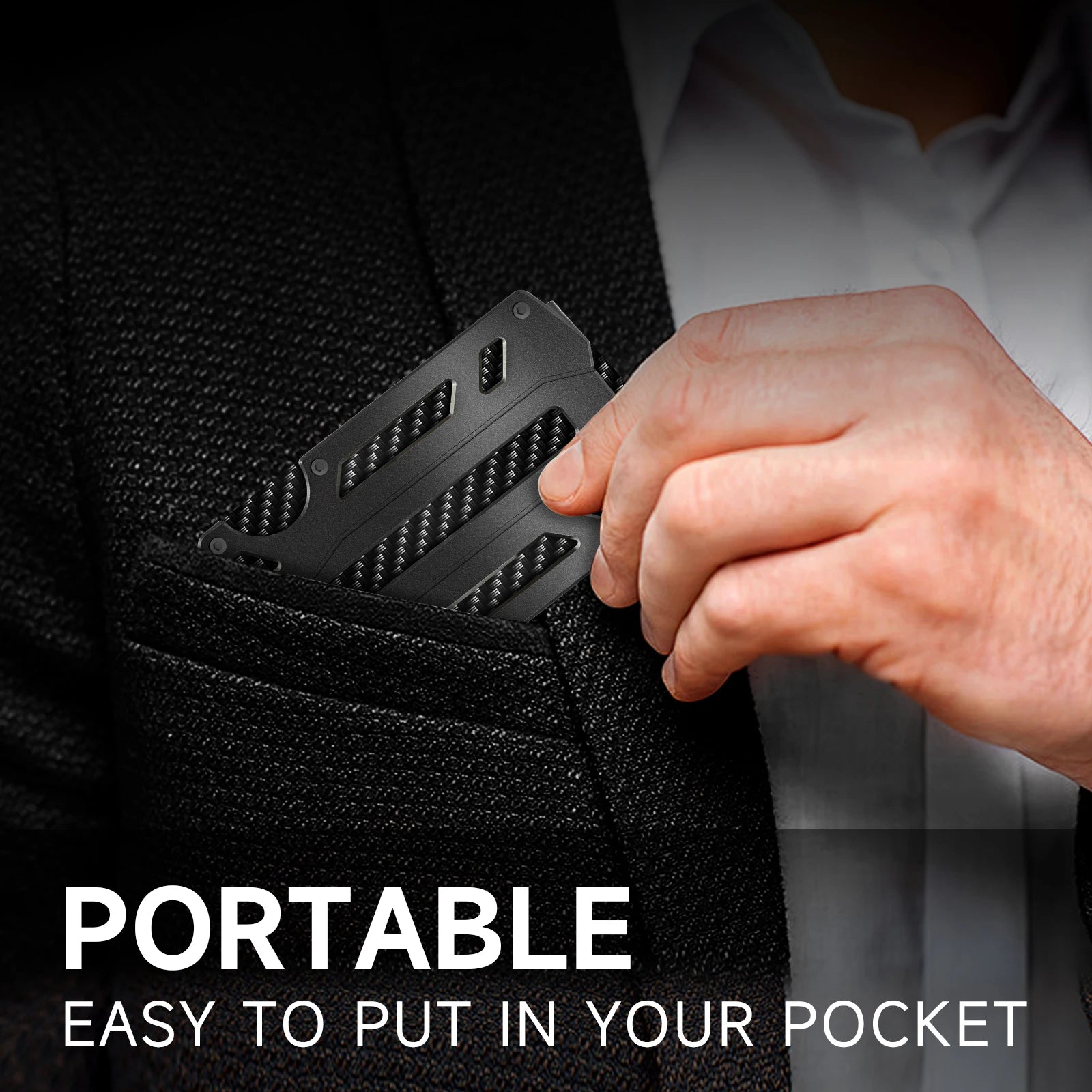 Slim RFID Blocking Metal Wallet for Men & Women with Money Clip Or Cash Strap Scratch Resistant Card Holder