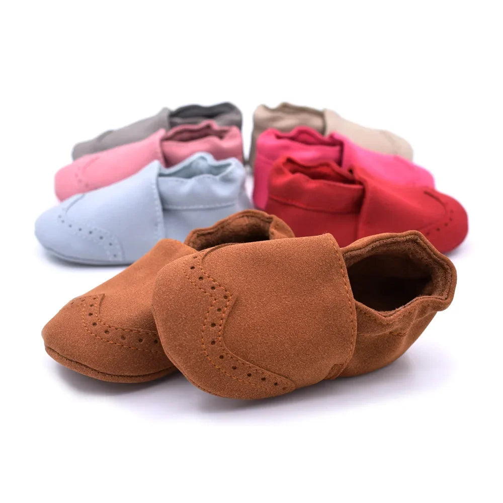 Baby Boy Girl Shoes Soft Leather Infant Toddler Baby First Walker Casual Anti-slip Toddler Baby Kids Crib Shoes -18 Months