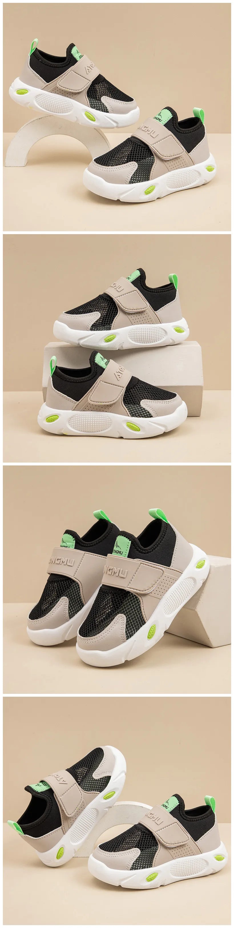 Kid Colorblock Casual Sneakers for Boys Girls 2025 Summer New Toddler Walking Shoes Hollowed-out Mesh Lightweight Kids Trainers