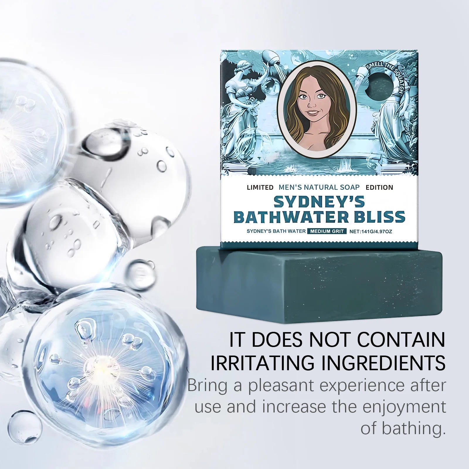Bathing Soap Bar — Deep Cleansing, Nourishing, Oil-Control, Odor-Removing, Moisturizing & Refreshing, Fragranced Clean Skin
