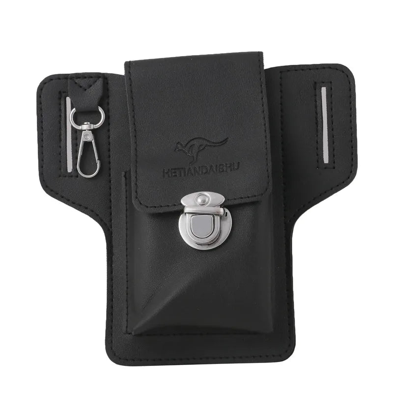 Phone Belt Bag For Men Bags Cell Phone Loop Holster Phone Pouch Wallet High Quality Multifunctional PU Leather Phone Case