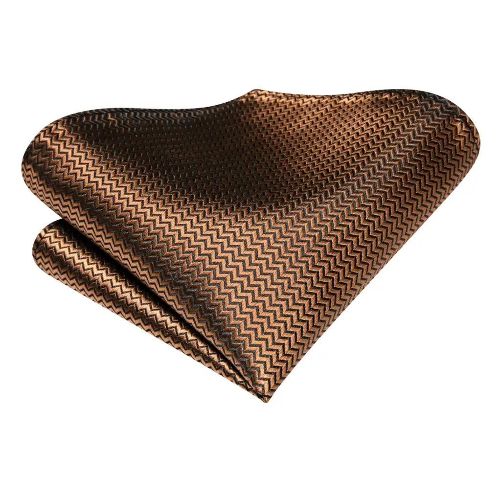 2023 New Gift Tie for Men Novelty Brown Solid Fashion Brand Wedding Party Necktie Handky Cufflinks Wholesale Hi-Tie Designer